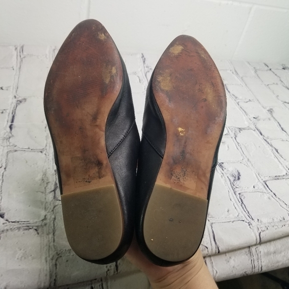 Madewell Lizbeth black leather pointed toe flats - Picture 4 of 9